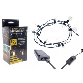 Sona Enterprises 11 Foot/500 Lumen G40 LED String Lights,Shatter