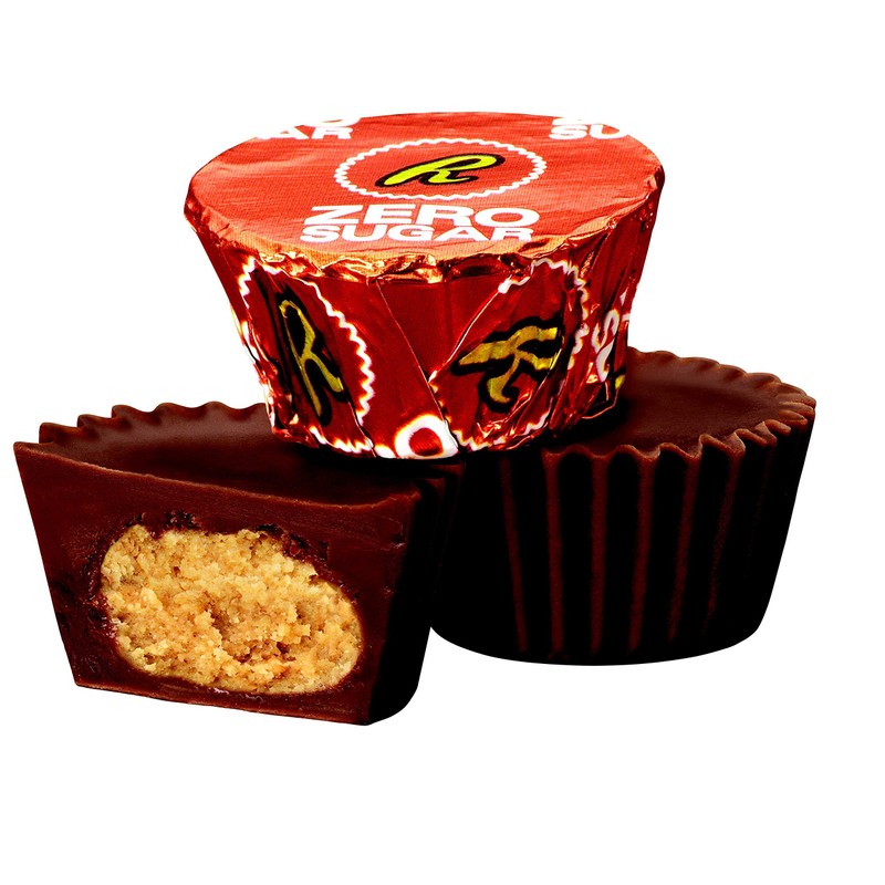 REESE'S Zero Sugar Miniatures Milk Chocolate Peanut Butter Cups Candy,