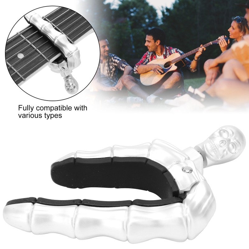 Guitar Capo Ballad Zinc Alloy Silicone Diacritics Skull Musical Instrument