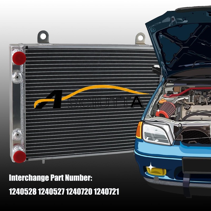 CoolingSnow 1 Row Aluminum Radiator For 2010-2014 Polaris Ranger 400