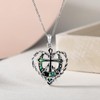 PROESS Horseshoe Cross Necklace 925 Sterling Silver Horse Shoe Pendant