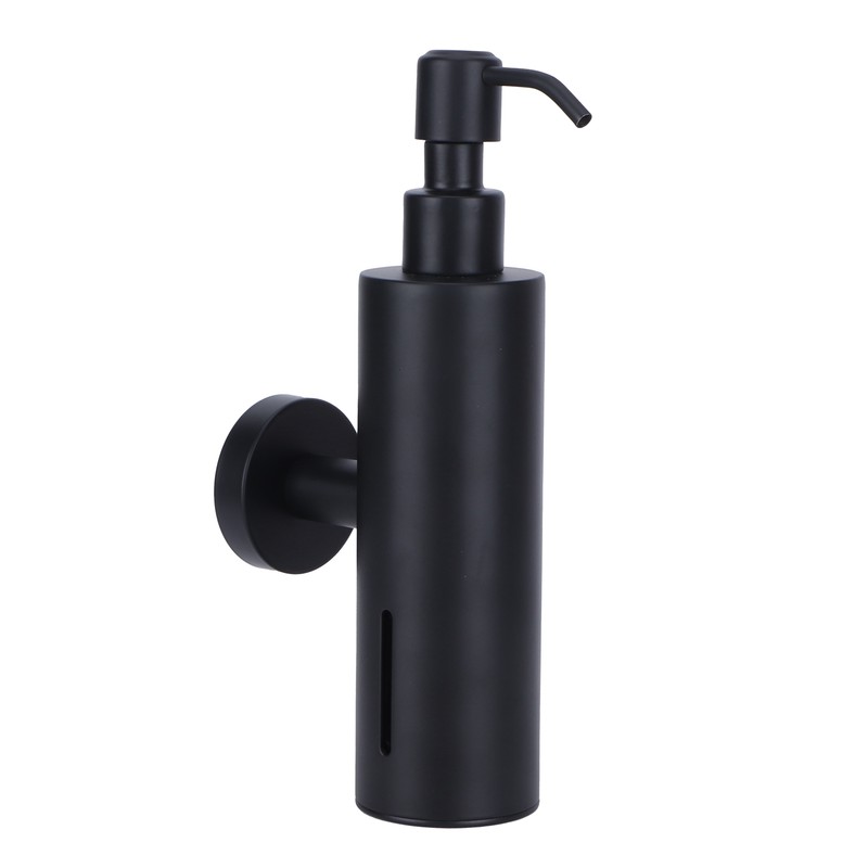 200ml Round Soap Dispenser WallMounted Shampoo Shower Gel Container Bathroom