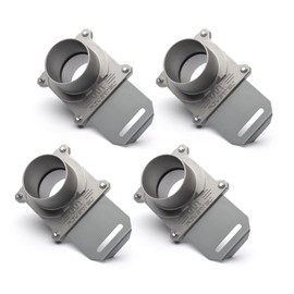 POWERTEC 70325-P4 Aluminum Blast Gate 2-1/2 Inch, w/Anti Clog and Air Leak Seal for Dust Collection, 4 PK