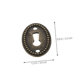 Operitacx 10stücke Ovaler Schlüssel-lochabdeckungen Vintage-legierung Für Möbel Dekorative Schlüsselplatten Für Schränke Kommoden Haus Und Büro