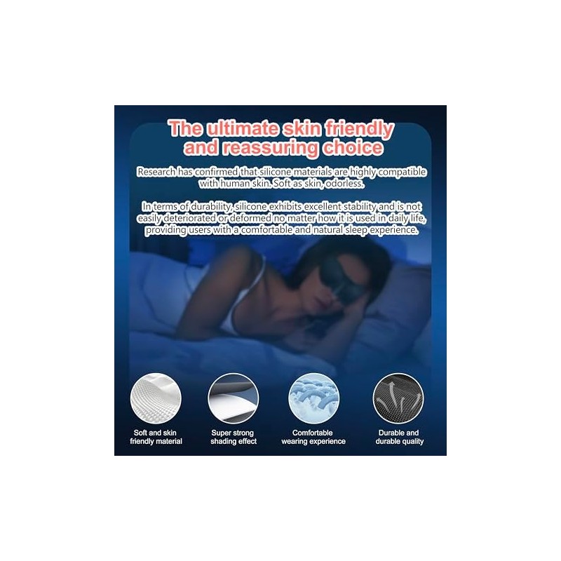 Máscara para dormir con cámara de humedad para ojos secos: