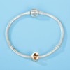 Rose Gold Letter Charms Solid Sterling Silver Initial A-Z Alphabet