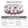 GOPIJDX Memorial Day 4th of July Independence Day Tablecloth Round