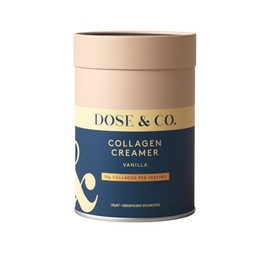 Dose & Co Vanilla Collagen Creamer – 340g | Bovine Hydrolysed Collagen Peptides (Peptiplus®) for Skin, Hair & Nails | 13g Protein per Serving | Smooth Coffee Creamer | Halal, Gluten-Free, Non-GMO