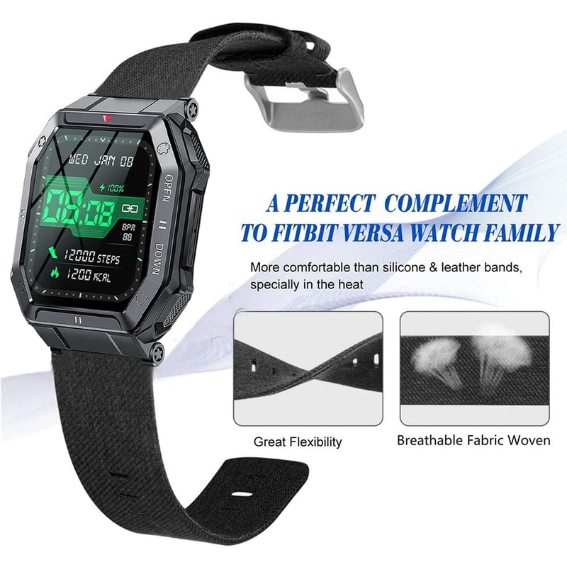 Compatible for LIGE K55 Smart Watch Band, Sahouden Breathable Nylon