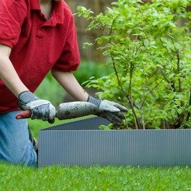 Worth Narrow-Corrugated Landscape Edging, 10" x 20Ft Galvanized Steel Sturdy Flexible Garden Edging Lawn Border for Raised Flower Bed Tree Fence Surrounds, Silver