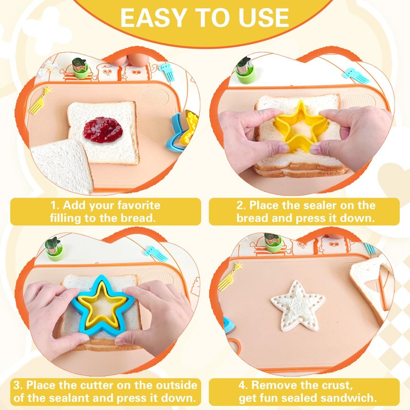 GOTRUST 30 pieces sandwich cutter set, cookie cutters bread and