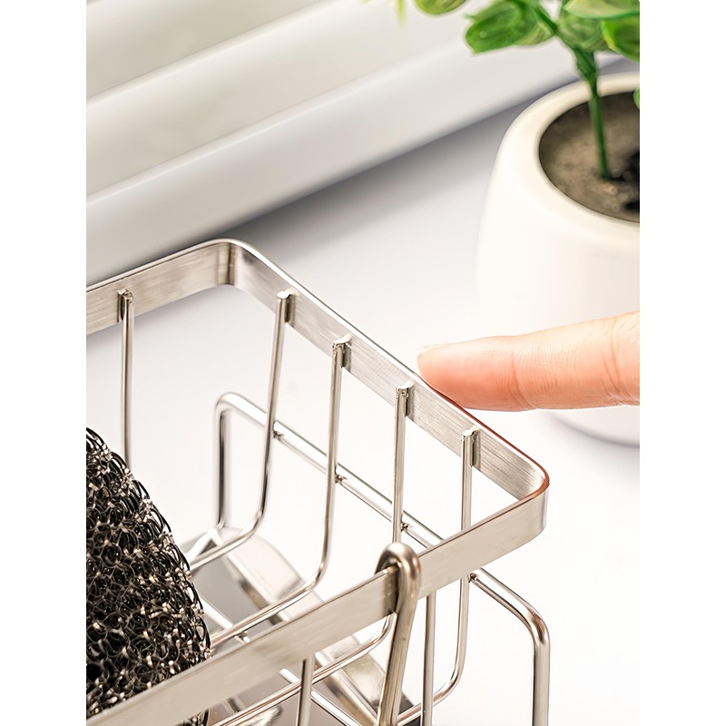 Uwenkjie kitchen sponge holder，Sink box, kitchen accessories - stainless steel