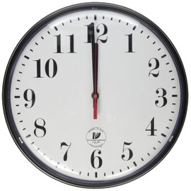 THE CHICAGO LIGHTHOUSE Wall Clock Dial with Daylight Savings Adjustment, 14-1/2 by 12-1/2-Inch, Black (ILC67800603)