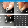 Voolan Universal Shower Replacement Nozzles - Soft Silicone Self-Cleaning Nozzles