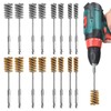 Lainballow 16 Pcs Bore Brush Set, 304 Stainless Steel&Brass Wire