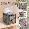 Vintage Black Cat Pink Tissue Box Cover Square