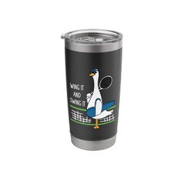 Cool Goose Loves Racket Sport, Badminton,Squash,Tennis Lover Stainless Steel Insulated Tumbler