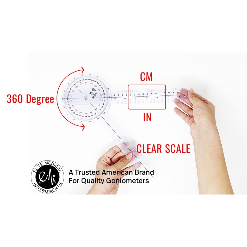 EMI Goniometer Set 12", 8", and 8" Spinal 3 Pieces