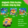 Magnetic Puzzles for Kids 3-5 Years, 3 leveled Travel Puzzles-20/25/30