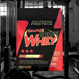 Stacker2 100% Whey Protein Proteinshake Eiweißshake Eiweiß Bodybuilding (Vanilla 908 g)