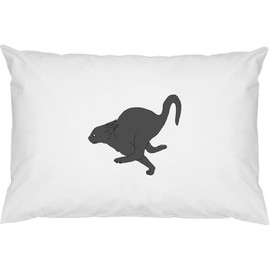 Azeeda 2 x 'Running Scared Cat' Cotton Pillow Cases (PW00042547)