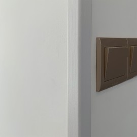 3 PCS 45" Wall Corner Protector Trim Borders for Wall White Wood Grain Wall Edge Strip Crown Molding Trim Door and Window Frames Mirror Trim Backsplash Tile Edge