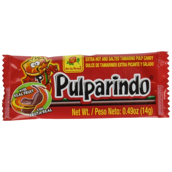 Pulparindo Extra Hot and Salted Tamarind Pulp Candy Mexican Candy, 10 oz box (Pack of 3), (60) 0.5 oz TOTAL CANDIES