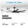 wurzee 72 inch Ceiling Fans, 3CCT LED Reversible DC Motor,
