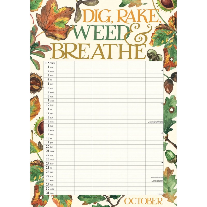 2024 Emma Bridgewater Geraniums Home Organizer Planner