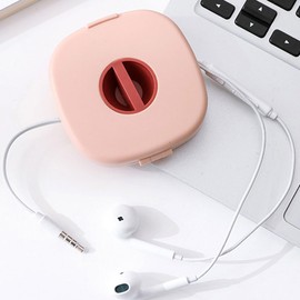 JINXUANXUDYL Data Cable Storage Boxes Multi-Purpose Cable Winder Cable Rotatable Organizer Portable Charging Cable Headphone Cable Rotatable Organizer Winder for Home Office Dormitory Travel