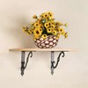 Cjueiom 6 Pcs Decorative Shelf Brackets Retro Black Shelf Support,