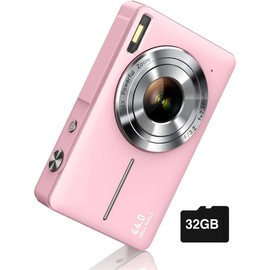Digital Camera, FHD 1080P, Digital Point And Shoot, 44MP For Vlogging With Anti Shake 16X Zoom, Compact, Small For Boys Girls Teens Students Seniors - Color: green