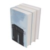 4 Pcs Metal Bookends Anti Slip Exquisite Unique Design Black