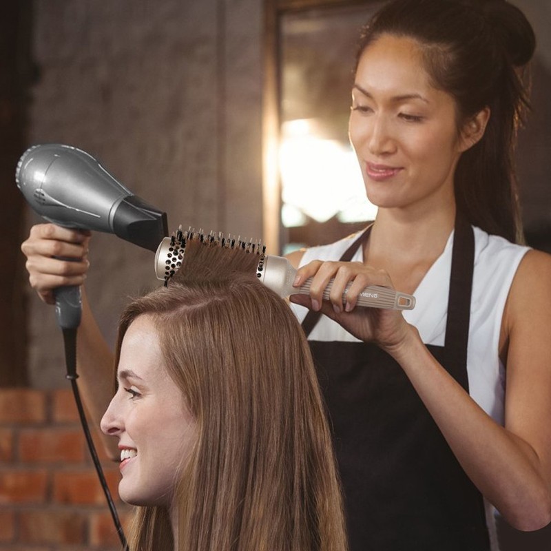 BANGMENG Round Brush Blow Out with Boar Bristles, Nano Thermal