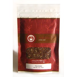 Mahamosa Pina Colada Rooibos Tea 2 oz (pineapple, coconut) - Rooibos Herbal Loose Leaf (Looseleaf) Tea Blend