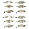 SEWACC 24pcs Spring Bait Cage Olive Shape Fishing Lure Carbon