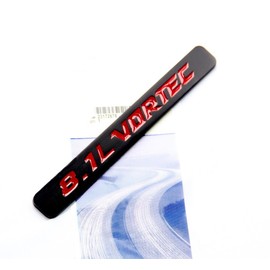Yoaoo 2Pack OEM 8.1L Vortec Emblems Badge 3D Nameplate Compatible with 2500Hd 3500Hd Silverado Sierra Truck Black Red
