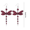 Gleamart Dragonfly Earrings Boho Style Color Rhinestone Dangle Earrings for
