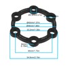 eMagTech 4mm Hub Brake Disc Spacer with Screws Aluminum Alloy
