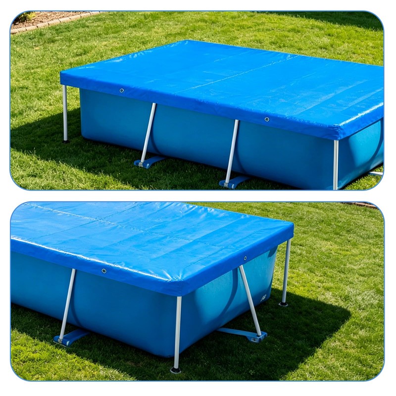 8.5 x 5.5’ Rectangular Pool Cover for Frame Above Ground