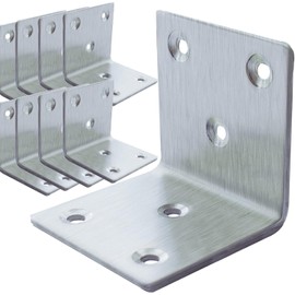Caremore Corner Brackets Stainless Steel L Brackets, , 20-Pack, Heavy Duty Corner Braces for Furniture and Shelving