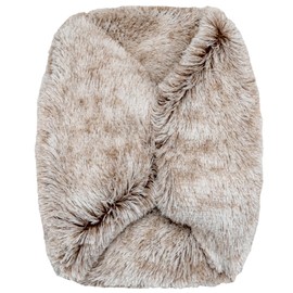 AbunHeri Ottoman Pouf Unstuffed, Round Foot Rest Poof Ottoman(No Filler), Floor Foot Stool Pouf, Bean Bag Cover with Storage for Living Room, Bedroom (Snow Coffee Pouf Cover Without Filler)