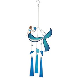 Sunset Vista Designs 94388 Outdoor Ocean Views Handcrafted Suncatcher Wind Chime, Blue