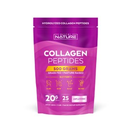 Collagen Peptides Powder - Hydrolyzed Collagen Protein for Women - Platinum Grade with No Odor or Taste, Easy Mixing - Grass Fed, Non-GMO - Hair, Skin, Nails Supplement - Unflavored, 500 Grams
