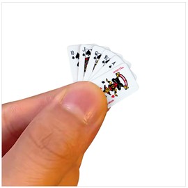 lukeerit Party Spoof Fun Mini Playing Cards，Miniature Poker Game，3 Copies
