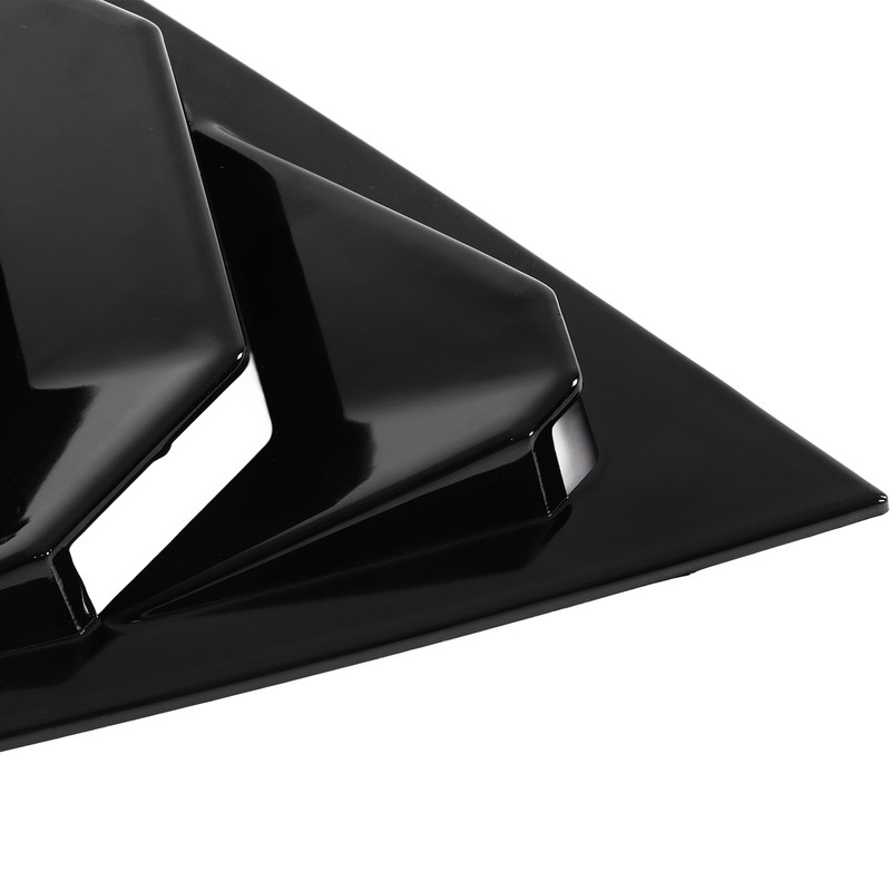 2pcs Gloss Black Rear Side Window Louvers Trim Air Vent
