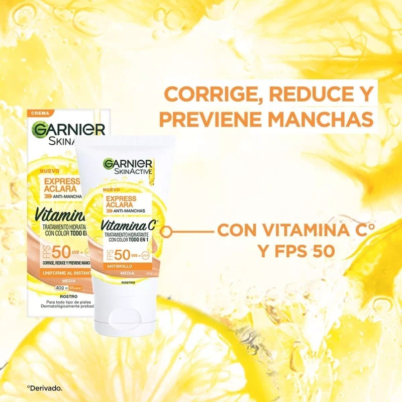 Garnier Tratamiento Hidratante Con Color Garnier Skin Active - 40gr