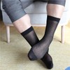 BABAHU Mens Ultrathin Dress Socks Silk Sheer Business Socks Soft