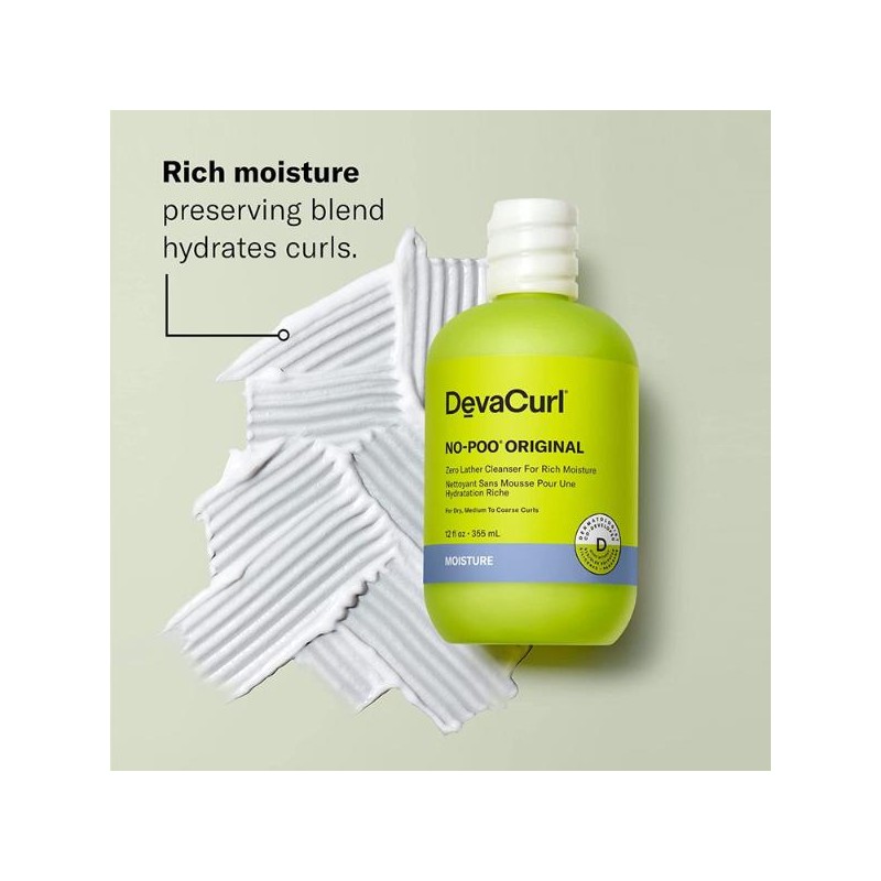 DevaCurl No-Poo Original Zero Lather Cleanser, 12oz - Specification: DevaCurl