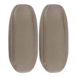 AUTOKAY Leather Seat Armrest Cover Compatible with Ford F250 F350 Excursion Lariat 99-07 Tan, 2 Pcs